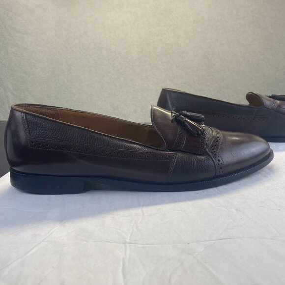 VTG Giorgio Brutini Shoes Mens Size 10D Brown Tassel Loafers Leather SlipOn 9469 main image 7